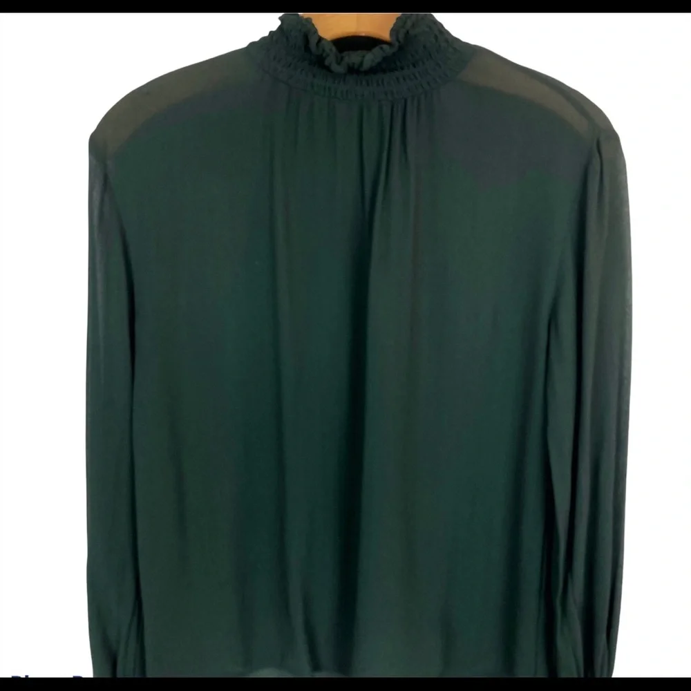 & Other Stories Ruffle Mock Neck Blouse Size 4